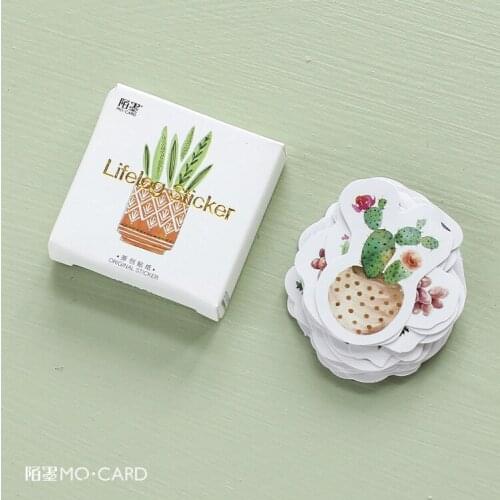 45PCS/lot New Lovely Cactus Mini Paper Sticker Decoration DIY Ablum Diary Scrapbooking Label Stickers Kawaii Stationery