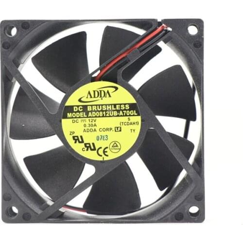 ADDA AD0812UB-A70GL 12V 0.30A 80*80*20MM DC Industrial Cabinet Fan