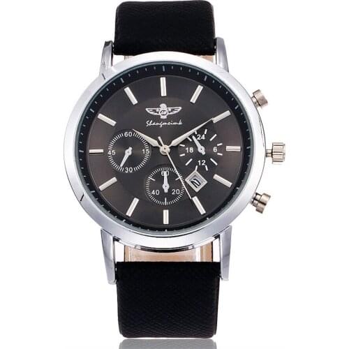 Dropshipping Men Military Wrist Watch Luxury Leather Male Sport Date Watches Quartz Clock Relogio Masculino