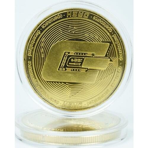 Dash coin .999 Pure Gold Plated Crypto metal coin