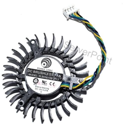 FOR DC BRUSHLESS FAN PLB05010S12H-3 12V 0.27A 55mm 9800GT 7800GTX GTS 240 Graphics Card Cooling Fan