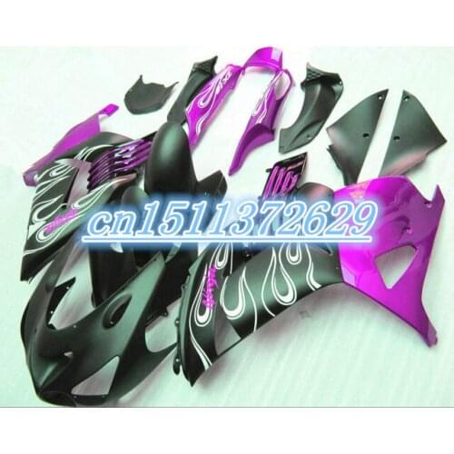 Dor-Purple ABS Fairing Set for Kawasaki flames ZX14R 2006 2007 2008 2009 2010 2011 zx14 2006-2011 ZX-14R 06 11 Ninja ABS D