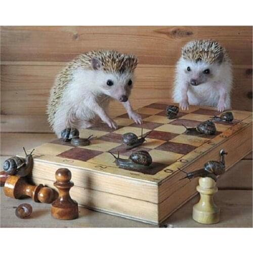 Dpsupr Full Square/Round 5D Diy Diamond Painting Cross Stitch "Checkers hedgehog" Diamond 3D Embroidery Mosaic Home Decor Gift