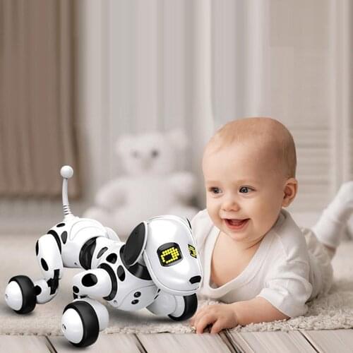 Cute RC Remote Control Wireless Interactive Robot Puppy Dog Electronic Smart Sensors Toy for Baby Kids Birthday New Year Gift