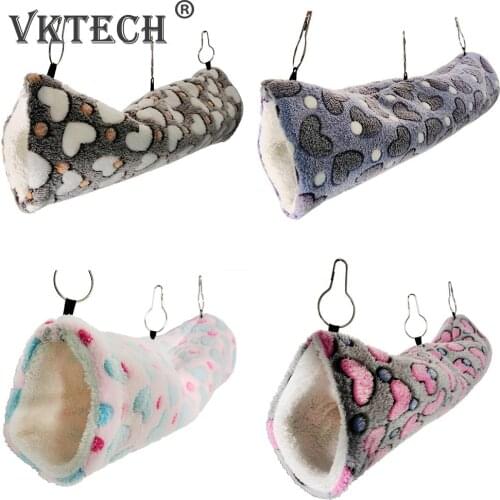Hamster Tunnel Hammock Sugar Hanging Cage Swing Winter Warm Sleeping Bed Nest House for Small Animals Ferret Squirrel Rat Toy