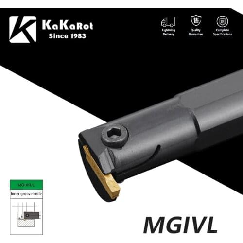 KaKarot MGIVR2016-1.5 2 2.5 3 4 Grooving Tool Holder MGMN Carbide Insert MGIVR Straight Shank Internal Turning Tool Lathe Bar