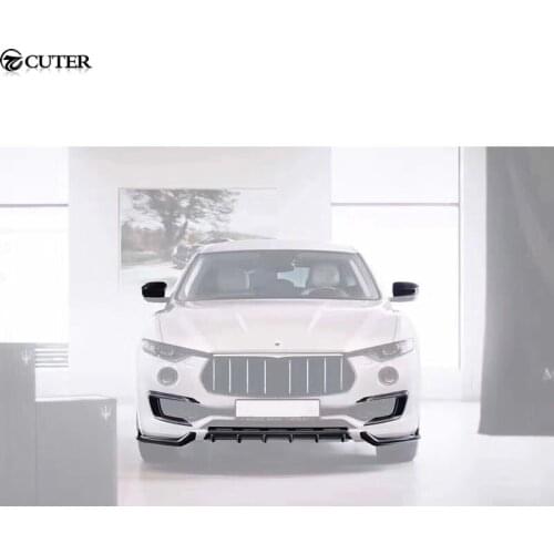 Car body kit Carbon Fiber front bumper lip rear diffuser side skirts rear spoiler mirror cover For Maserati Levante 2016