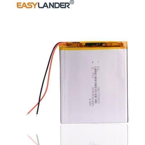 Li-ion battery 407080 3.7v 3000mAh 357080 367080 Lithium Polymer Battery For Mp3 7 inch 8 inch
