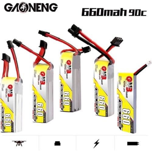 5Pcs/Set Gaoneng GNB 1S/2S/3S/4S/6S HV Lipo Battery 660mAh 90C/180C For Emax Tinyhawk King Kong Ldarc TINY7 Drone