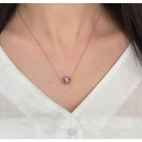 Fashion Choker 925 Silver Necklace For Women Trendy Neon Super Luxury Evil Eye Good Luck Collares Turkish Fine Jewelry