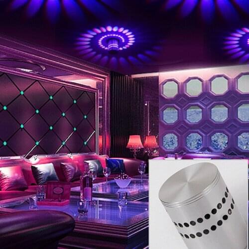 2021 Newest Aluminum Wall Lamp Spiral Light 3W Multi-hole Porch Light Corridor KTV Background Wall Lamp