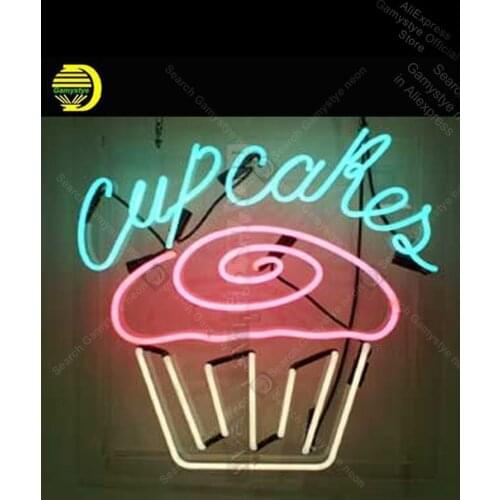 Cupcakes Neon Sign Baker Neon Bulbs sign Iconic Beer Bar Real Glass Neon Enseign Lumineuse Bar Neon Window Lights Cool Neon Sign