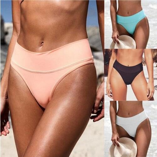 New Fashion Women Brazilian Sexy Bikini Lady Push up Beach Swimsuit High Waist Bottoms