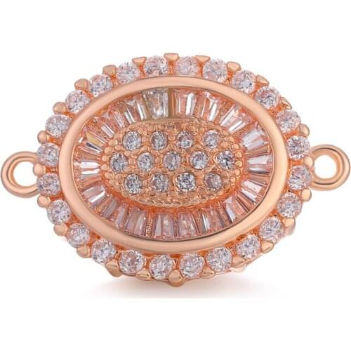 New Zircon Rhinestone Big flower Charm Connectors For Jewelry Making DIY Handmade Jewelry Accessories Findings for Bracelets