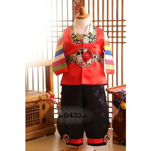 New Boy Age Hanbok / Stage Performance Children Hanbok / Satin Children Hanbok Polyester Fiber 100