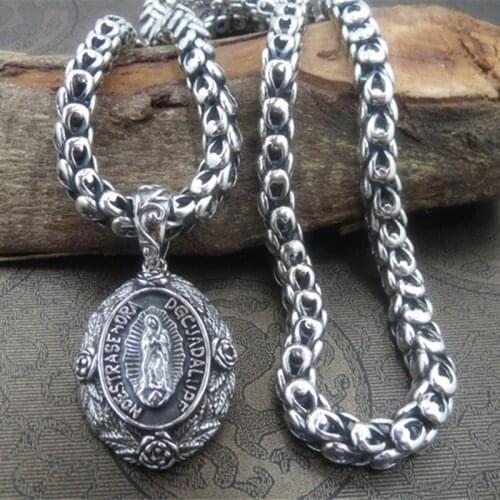 135g 925 Sterling Silver Jewelry Necklace 8MM Thickness Chain Men Gift Thai Silver Long&Choker Fashion Necklace