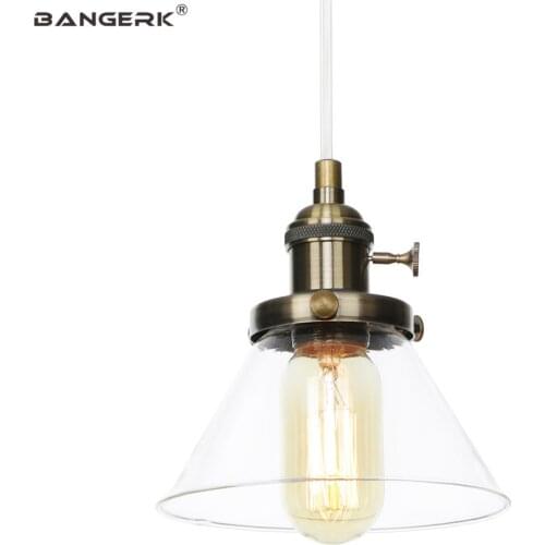 Industrial Adjust Edison LED Pendant Lamp Loft Decor Glass Modern Hanging Light Iron Switch Dining Room Home Lighting Fixtures
