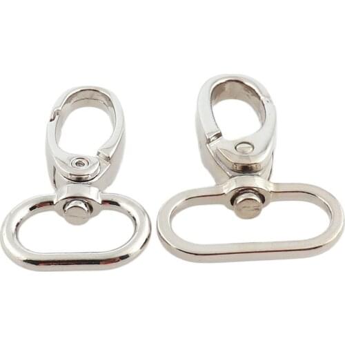 Silver Snap Hook Metal Swivel buckle Alloy Ring Carabiner for Luggage Bags Bag Hanger Clasp DIY Sewing Tool Accessories