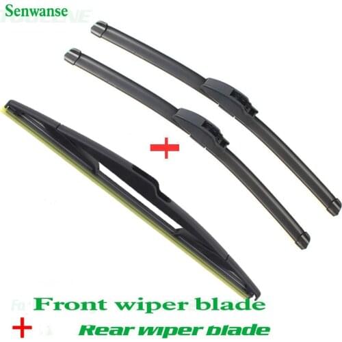 Senwanse Front and rear Wiper Blades For Nissan Versa 2007-2011 High quality Windshield Windscreen wiper 26"+14"+14"