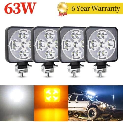 Led light bar 63w work bar Led car light For 4x4 led bar offroad SUV ATV Tractor Boat Trucks Excavator 12V 24V work light