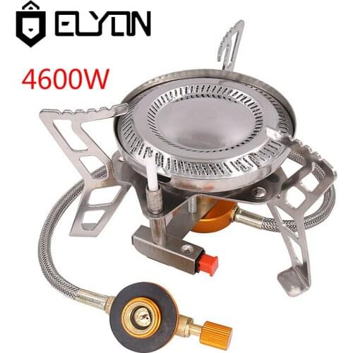 ELYON 4600W Outdoor Gas Stove Camping Gas Burner Folding Electronic Stove Hiking Portable Split Stoves Tourist Picnic Equipment