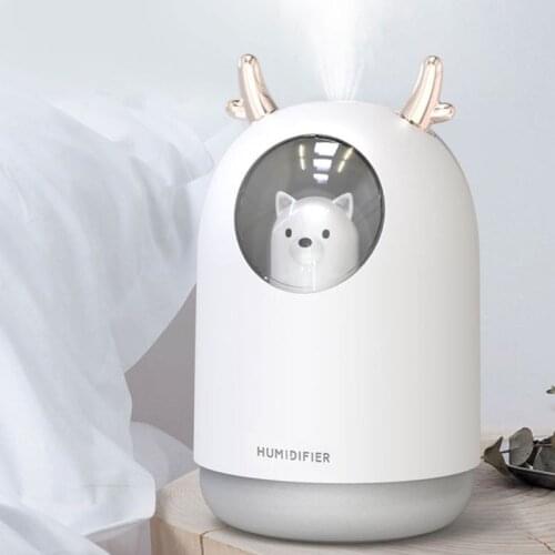 Air Humidifier Aroma Essential Oil Diffuser 300ml Bear LED Ultrasonic USB