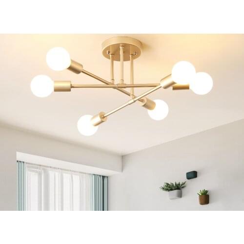 Ceiling Lights Vintage Multiple E27 Lamp Base Black/White/Gold For Living Room / Dining Room / Bedroom LED Ceiling Lamp