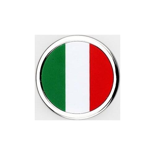 Car Exterior Accessories Italy flag Sticker Metal Round Emblem For Bentley Alpina Jaguar Honda Peugeot Renault Nissan Ford Fiat