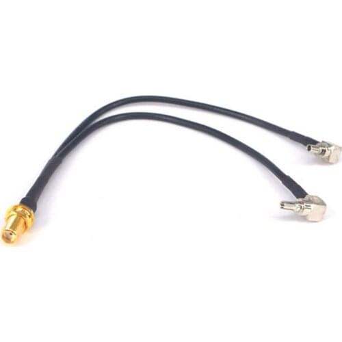 15cm SMA female to y type CRC9 angle male connector splitter combiner Cable 3G 4G antenna Dual CRC9 Connector to SMA LTE Modem