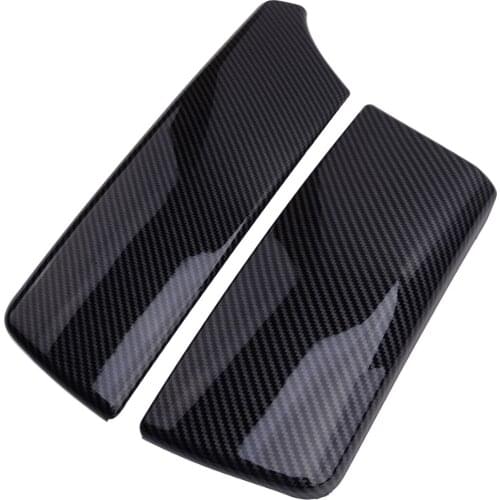 2Pcs Carbon Fiber Texture Console Armrest Box Cover Trim Cap Car ABS fit for BMW 5 Series F10 2011 2012 2013 2014 2015 2016