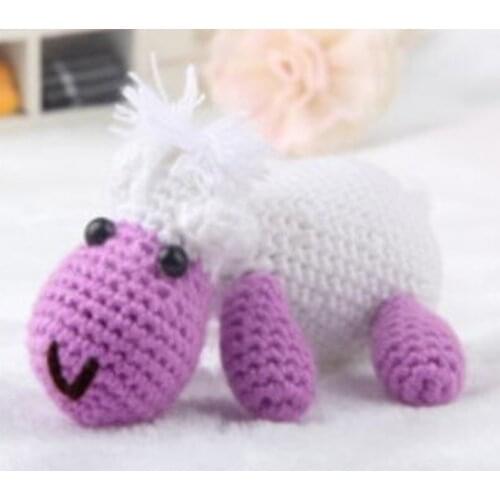 3D Animal Sheep Crochet Doll Kit for Boys Girls Beginners Hand Knitting Stuffed Doll