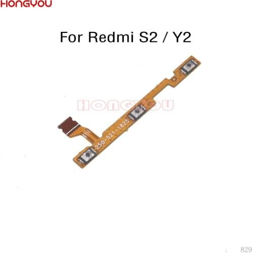 50PCS/Lot For Xiaomi Redmi S2 Y2 Power Button Switch & Volume Up / Down On / Off Button Flex Cable