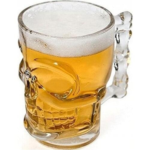 Bar KTV Crystal Skull Glasses Glass Handle Bone Beer Glass Wine Goblet Wine Glass Saver whisky Glass