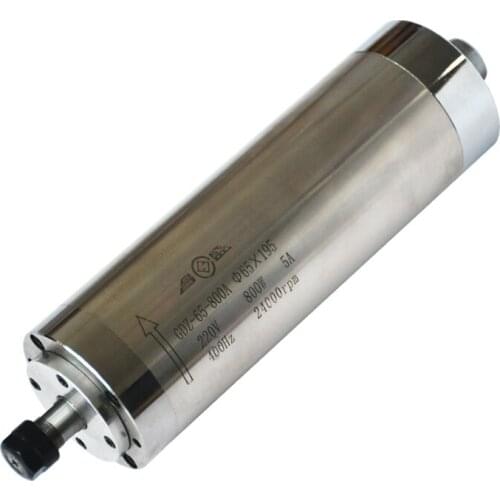 Free shipping, 800W Water cooling spindle motor, 65 diameter and 220v, 24000RPM and ER11, 65x158mm