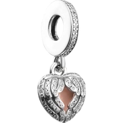 CKK Fit Pandora Bracelets Angel Wings Charms Sterling Silver 925 Original Beads for Jewelry Making DIY Women