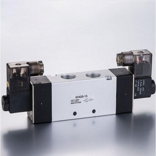 1/2" Double head double position solenoid valve 4V420-15