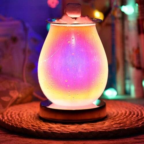Electric Wax Melt Burner Plug In Fragrance Candle Wax Warmer, Glass Oil Burner for Scented Candles, Night Light 3D Decorative