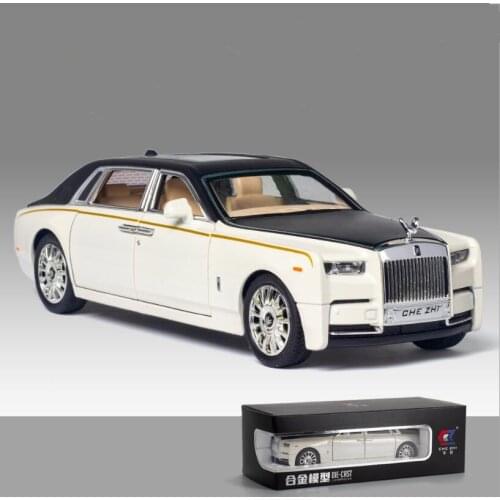 Simulation Car 1:24 New Phantom Alloy Car Model Metal Die-Casting Car Six Door Sound And Light Toy Car Gifts For Boy