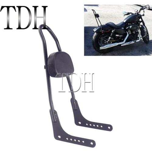 Cafe Racer Motorcycle 22'' Tall Passenger Sissy Bar Backrest Leather Pad For Harley Softail Slim FLSL FXST Street Bob FXBB 18-21