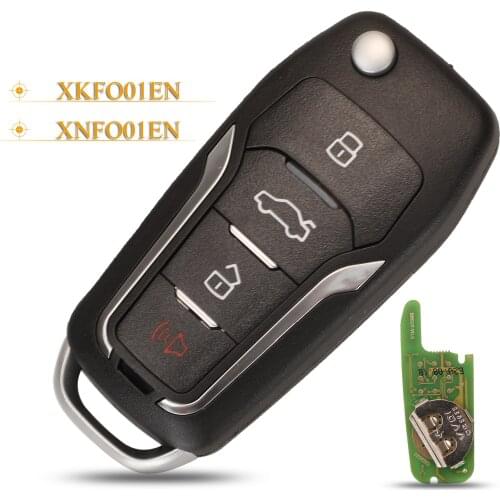 Kutery 4 Buttons Universal Remote Control Car Key For Xhorse Fit Ford Fob Wired XKFO01EN/Wireless XNFO01EN