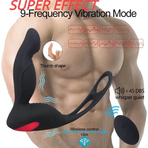 Prostate Massager Male Vibrator Stimulator Sexshop Masturbator Strap-on Sex Toys for A Couple Men Gay Adults vibrators Anal Plug