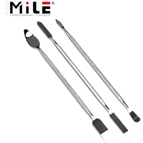 MILE 3pcs Dual End Metal Spudger Set Opening Disassembly Rods Repairing Tools Kit For iPhone iPad iPod Laptop Tablet PC