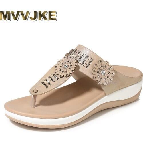 MVVJKE New super fire fashion personality wild Pin-toed female sandals slippers wearing a flower rhinestone