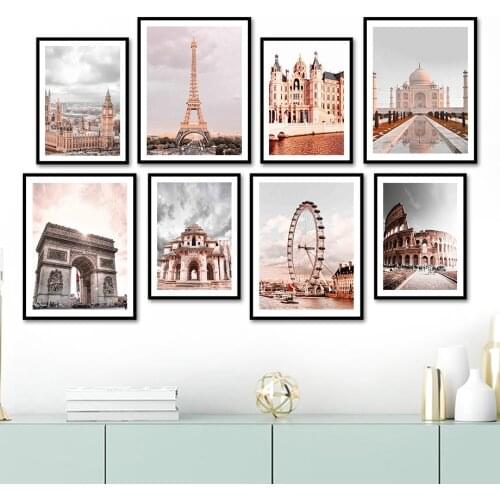World City Landscape Paris Rome London Wall Art Canvas Painting Nordic Posters And Prints Wall Pictures For Living Room Decor