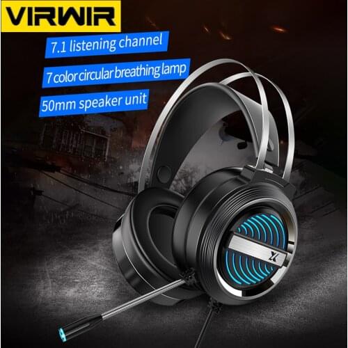 New 7.1 Stereo Wired Game Headsets LED Light HIFI Bass Headphones Music Gaming Headsets With Mic For PS4 PS5 XBOX One PC Laptop