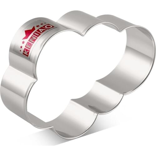 KENIAO Cloud Cookie Cutter - 9.2 x 6.6 cm - Biscuit and Fondant Cutter for Kids - Stainless Steel