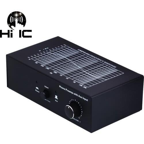 Phono Preamp Preamplifier Signal Amplifier With AUX Volume Control
