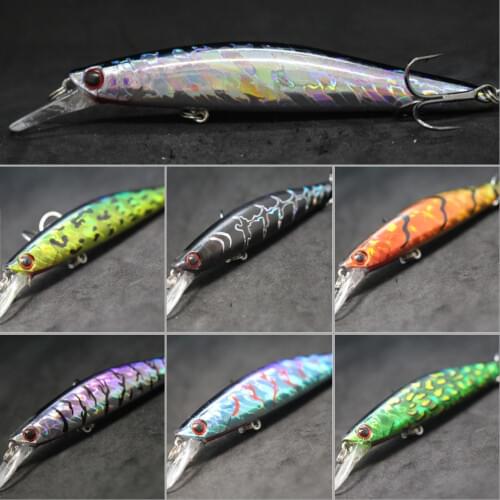 WLure 13.5g 11.4cm Running Weight Transfer for Long Distance Throwing Floating Lure Jerkbait for Twitch 2 #4 Treble Hook M673