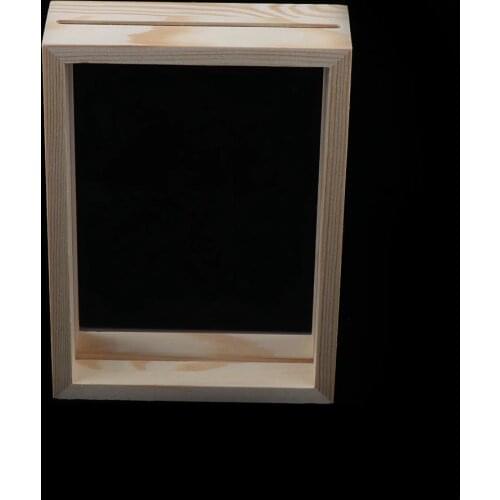 Transparent Single Picture Frame Wooden Frame Decor with Glass Cover Wall Antique Glass Modern Photo Frame