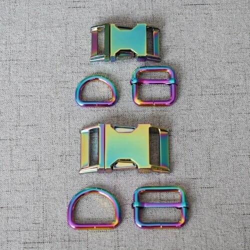50 Sets 20mm/25mm Colourful Metal D Ring Adjustable Release Buckle Tactical Belt Safety Strong Hooks DIY Luggage Accessories